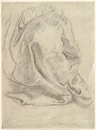 Peter Paul Rubens - Study of Drapery (verso of Studies for Apostles) — Peter Paul Rubens