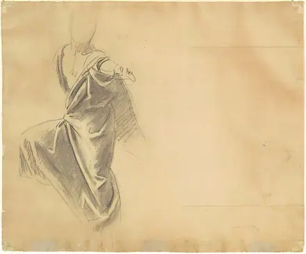 John Singer Sargent, Study of Drapery (verso), 1920-1922, NGA 209286 — John Singer Sargent