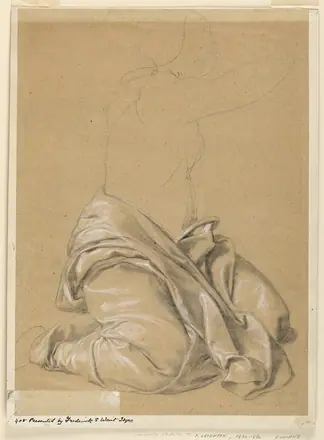 Drawing, Drapery Study, 19th century (CH 18165675) — Unknown artist