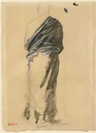 Degas - Study of Drapery, 1955.1390 — Edgar Degas