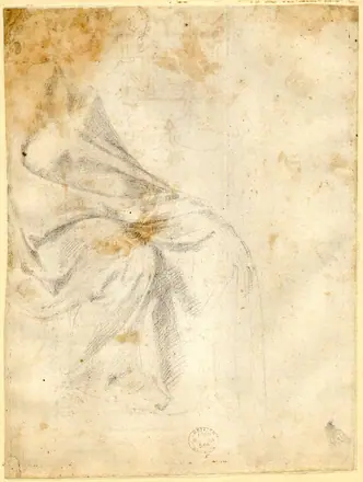 Michelangelo - Verso Study of drapery, 1859,0625.559 — Michelangelo