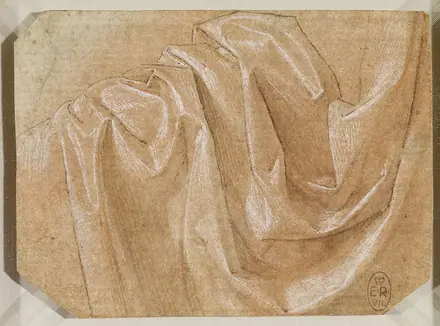 Anonymous Florentine, 15th century - RCIN 912522, A study of drapery c.1470-80 — Leonardo da Vinci