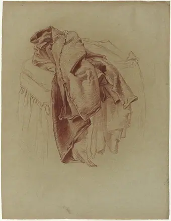 Etude de draperie vêtement posé sur un siège, PPD4071 — Alfred Plauzeau