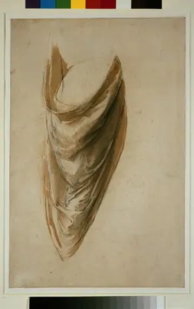 Raphael - Recto Study of Drapery for a standing Figure (Study for the Disputa), WA1846.185