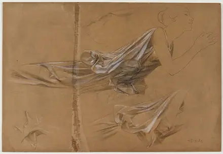Etude de femme drapée et étude de la draperie, PPD732 — Luc-Olivier Merson