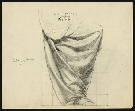Study for part of drapery for figure of Physics LCCN2004662293 — Cox, Kenyon, 1856-1919, artist