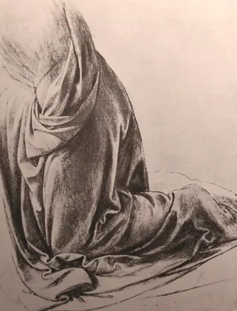 Leonardo study of drapery — Leonardo da Vinci