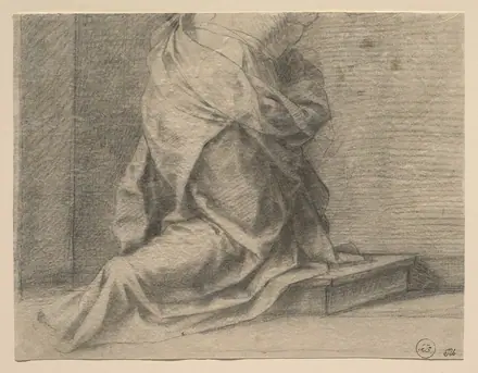 Study of Drapery by Andrea del Sarto, 1510-13, chalk — Unknown artist
