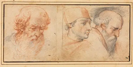 Three Head Studies — Unknown artist
