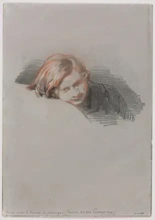 Head of a Young Man (Study for L'Oiseau de passage) — Paul Gavarni