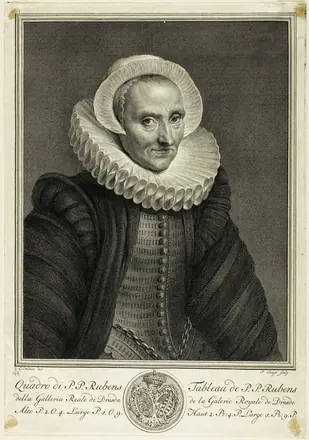 Portrait of a Sixty-year-old Woman, from Recueil d'estampes d'après les plus célèbres tableaux de la Galerie Royale de Dresde — Pieter Tanjé
