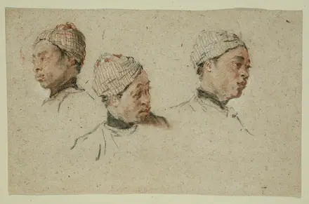 Three Studies of the Head of a Turbaned Black Man