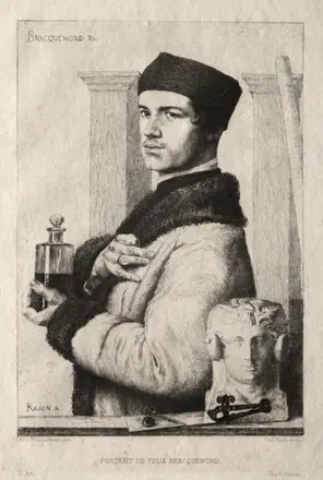 Portrait of Félix Bracquemond — Paul Rajon