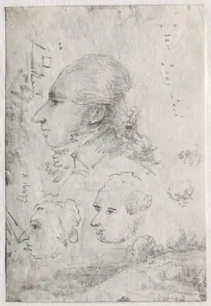 Studies of Heads (verso) — Thomas Monro