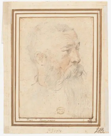 Head of Bearded Man (recto); Head of a Girl (verso) — Girolamo Mazzola Bedoli