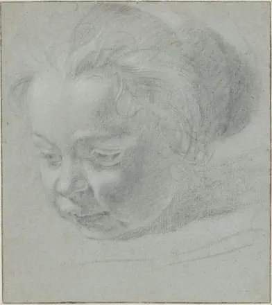Cornelis de Vos - Study of a Head of a Girl — Cornelis de Vos