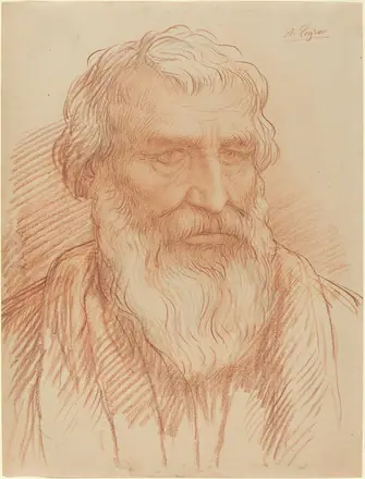 Alphonse Legros, Study of a Head, NGA 8442 — Alphonse Legros