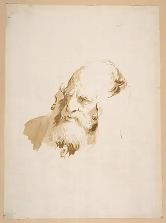 Head of a Man Wearing a High Collar