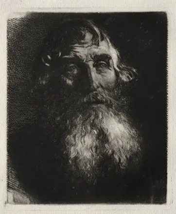 Study of an Old Man's Head — Hubert von Herkomer