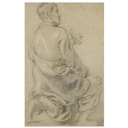 [SCHIENA] Gerbrand van den Eeckhout - study of a kneeling man, seen from behind, lot.37 — Gerbrand van den Eeckhout