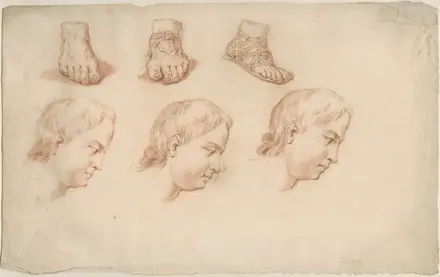 [PIEDI] Studie van voeten en hoofden, objectno PK.OT.00901 — Unknown artist