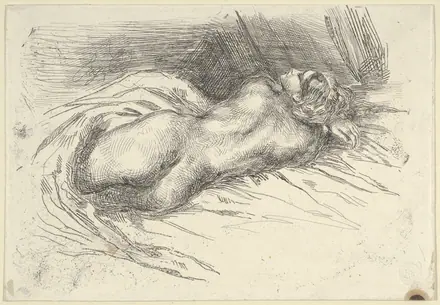 [SCHIENA] Study of a Woman Viewed from Behind — Eugène Delacroix