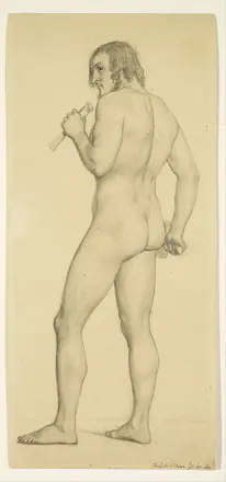 [SCHIENA] Ford Madox Brown - Male - Academic nude Study posed as a Sculptor - Google Art Project