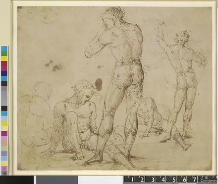 [SCHIENA] Fra Bartolommeo - Studies of five nude men, two of them standing and seen from behind, 1912,1214.3