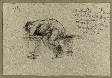 [PIEDI] Etude d'homme allongé sur un banc les pieds au sol (p. 13 de l'album), Paris Musées 20230818154610