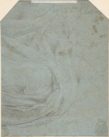 A Seated Apostle (recto); Drapery Study (verso) — Unknown artist