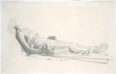 Drapery Study for the Figure of the Dying Mary Magdalen — Creator:Paul Delaroche