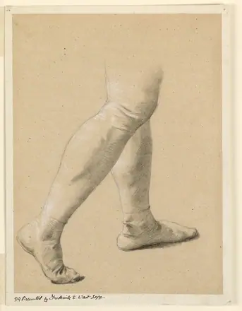 Drawing, Drapery Study, 19th century — Unknown artist