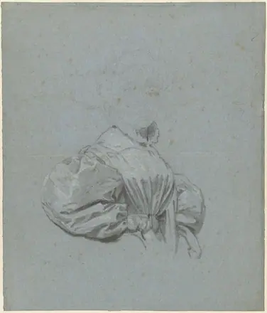 Draperiestudie van onbekende vrouw, RP-T-1959-475(R) — Unknown artist