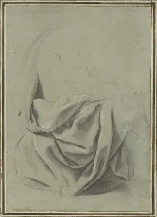Draperiestudie, RP-T-1981-51 — Unknown artist