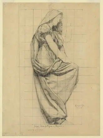 Drapery study for figure of Physics LCCN2004662296