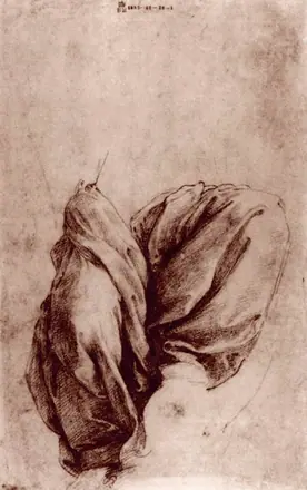 Drapery Study for a Sibyl (verso) — Raphael