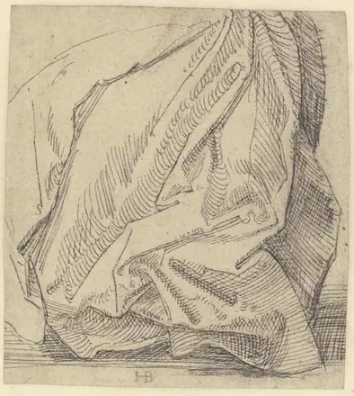 Draperiestudie nach einem Rock