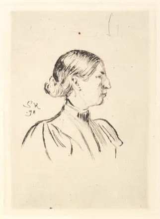 Portræt af Anna Ancher, profil