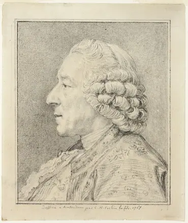 Bust of a Man in Profile to the Left — Charles-Nicholas Cochin, the younger