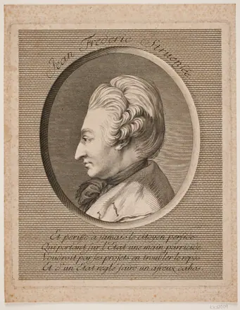 Profilportræt af J. F. Struense — J.M. Preisler