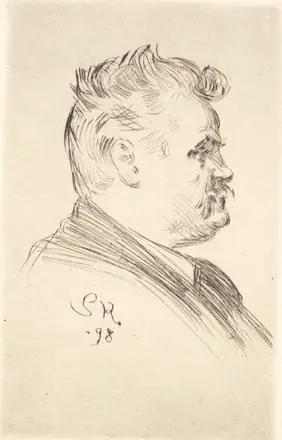Portræt af Carl Locher, profil