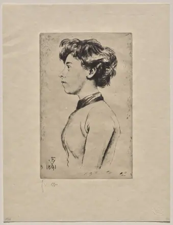 Young Girl in Profile — Félix Vallotton