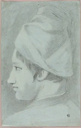 Head of Boy Wearing Hat in Profile — Giovanni Battista Piazzetta