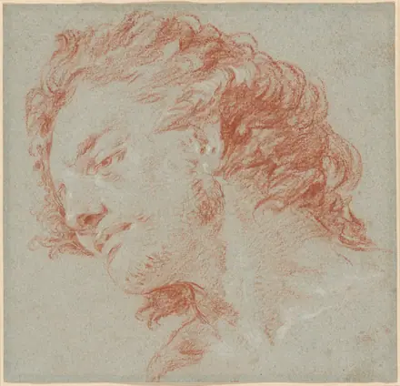 The Head of a Young Man in Profile to the Left (recto); Studies of Allegorical Figures (verso)