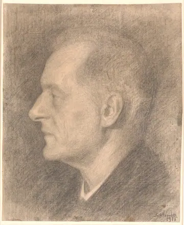 Portræt af Alfred Bramsen, profil m.v.
