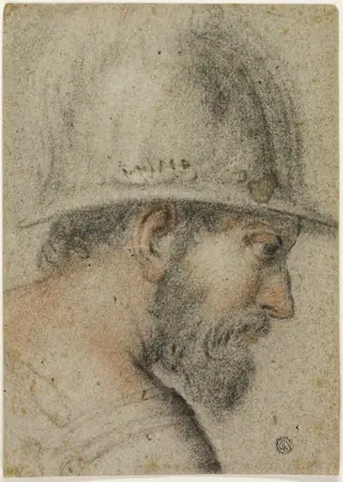 Profile Head of a Soldier with Helmet — Gabriele Caliari
