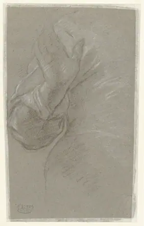 Studie van een romp en hand Schetsbladen met figuurstudies (serietitel), RP-T-1953-423(V) — Unknown artist