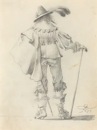 Pieter Jansz Quast, Gentleman Seen from Behind, 1638, NGA 61071 — Pieter Jansz Quast