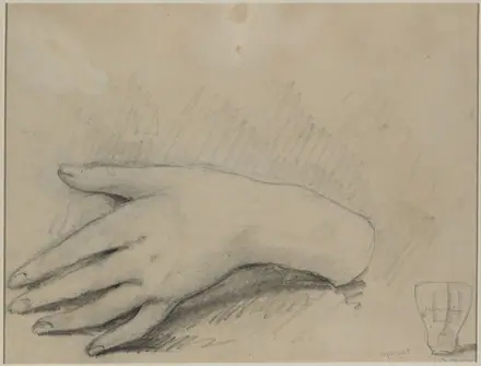 Study of a Woman's Hand (verso) — Théodule Ribot