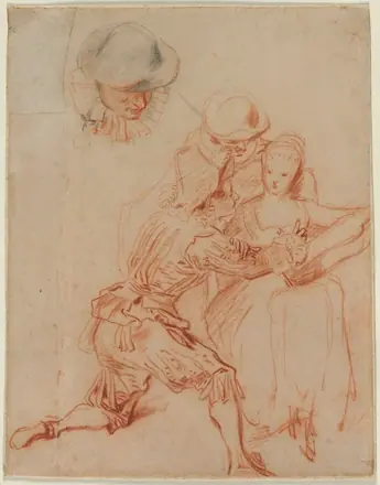 Study for "The Romancer" (Le Conteur) — Jean-Antoine Watteau